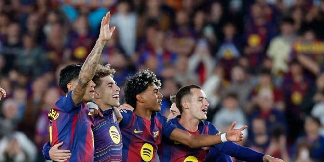 亚马尔1射2传助巴萨4-1胜西班牙人领跑西甲